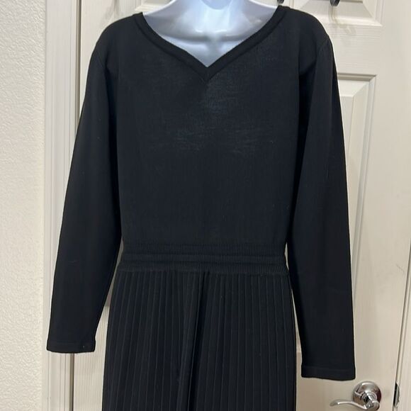 Goldworm Black Dress 100% Virgin Wool Vintage 60s/70s Sz 16 Vintage Sportswear - Picture 7 of 12